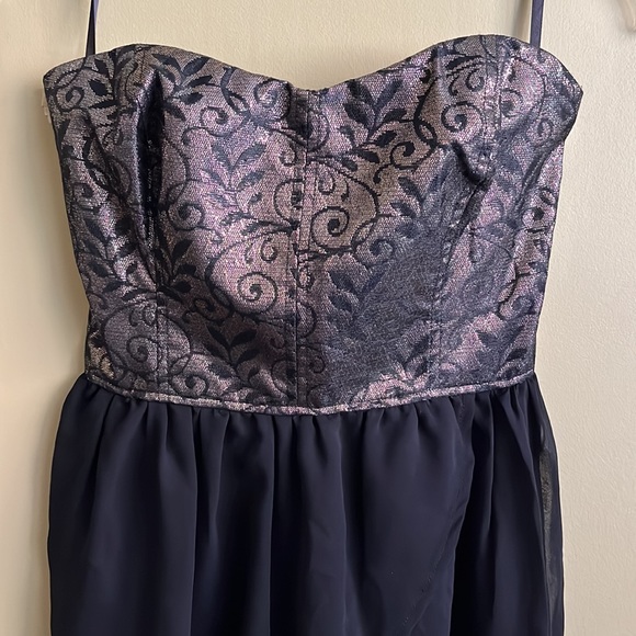 DYNAMITE Gold & Black Bodice Mini Dress - XS - Picture 3 of 13